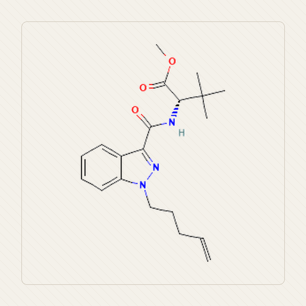 MDMB-4en-PINACA 4en-PINACA, illustrazione didattica della struttura molecolare